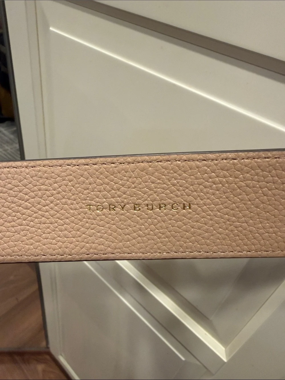 Tory Burch Beige Belt with Gold Buckle